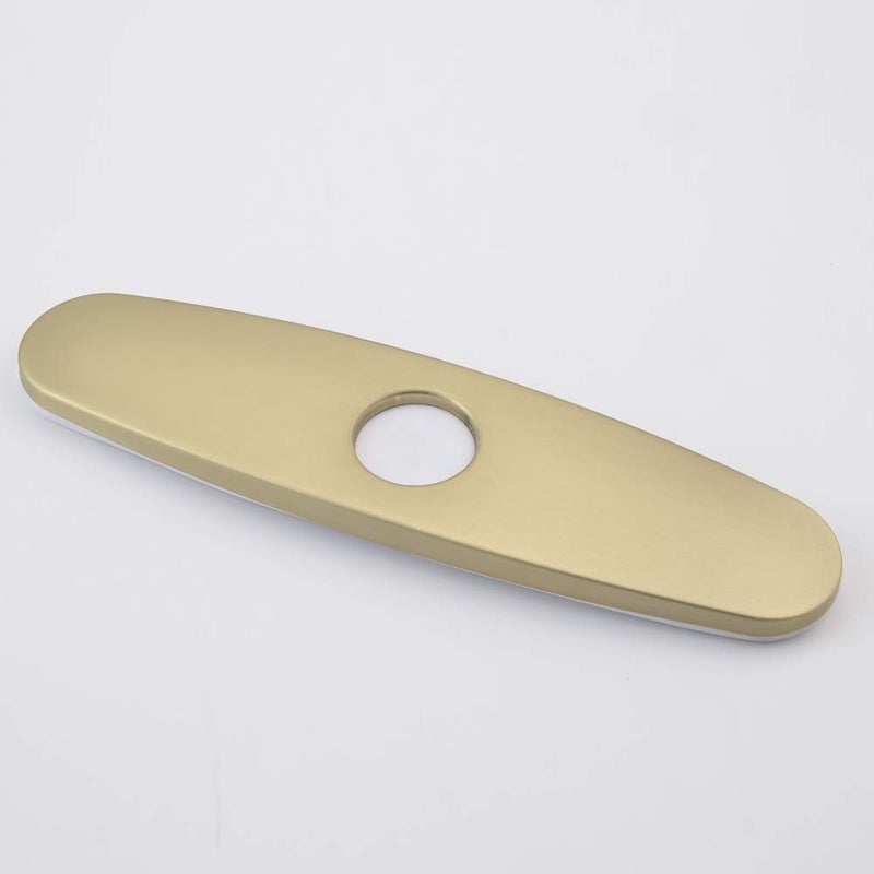 SHAMANDA 10-Inch Escutcheon Hole Cover Deck Plate for Bathroom Kitchen Sink Faucet Stainless Steel, Brushed Goldï¼ŒDP60001-3 - Image 4